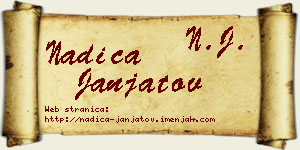 Nadica Janjatov vizit kartica